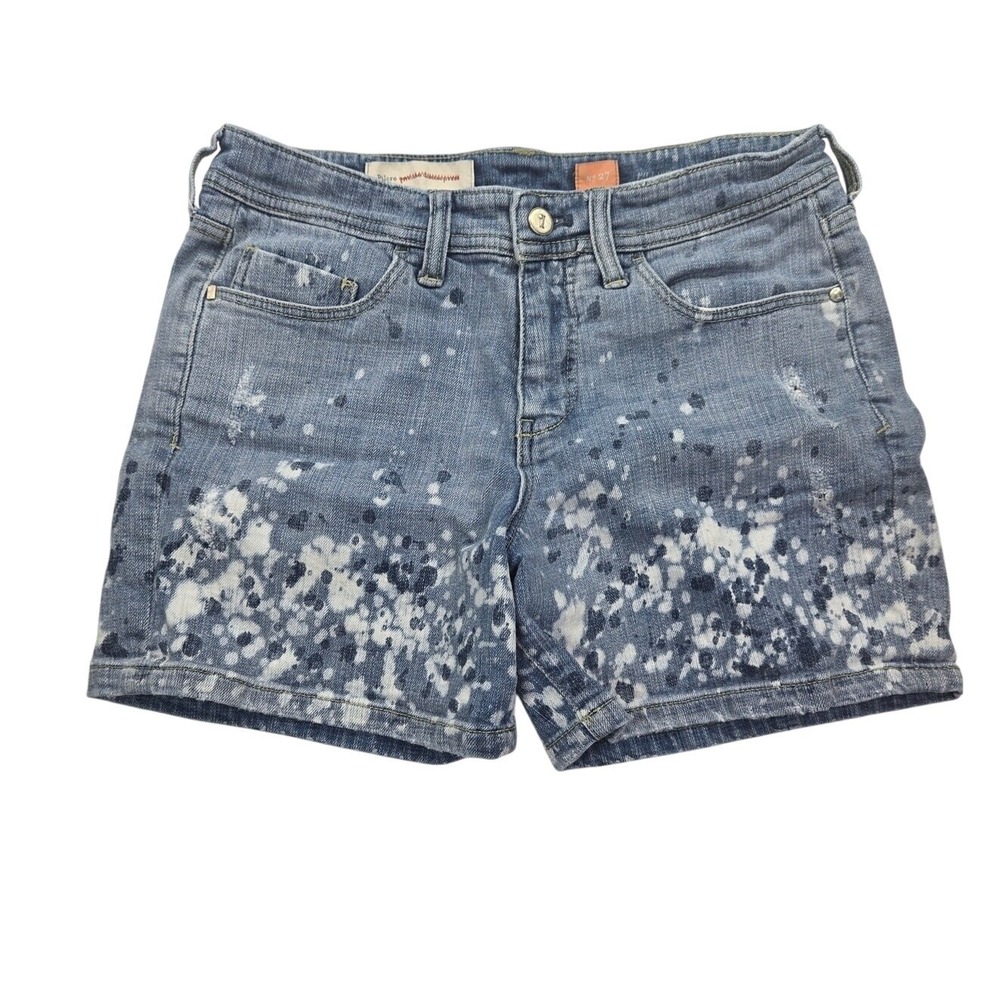 Anthropologie Pilcro Hyphen‎ Paint Splatter Jean Shorts Size 27 (28x4.5)